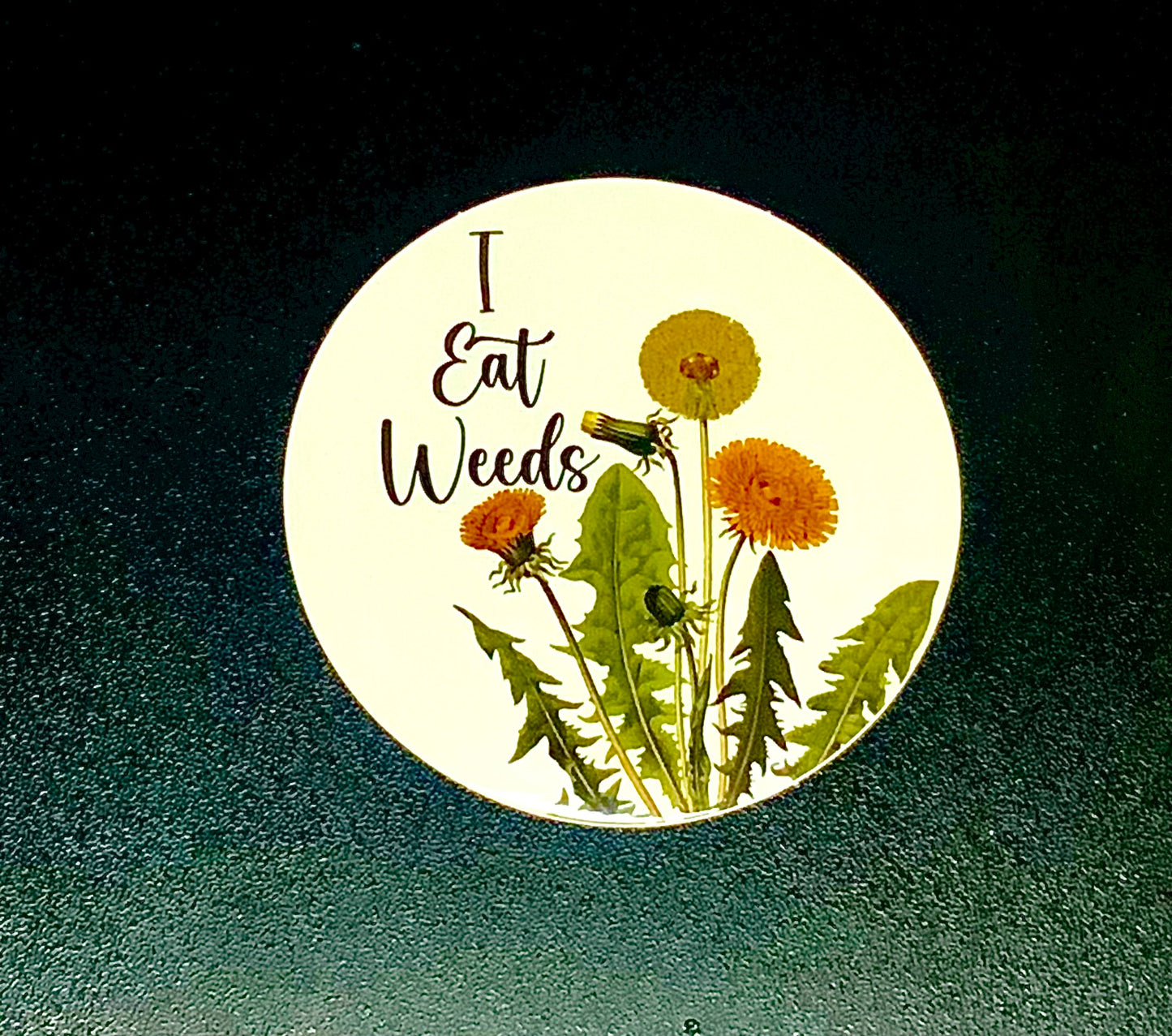 I Eat Weeds 3” round matte vinyl sticker