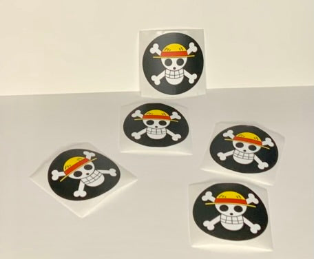 Straw Hat Pirate 2" round matte vinyl sticker