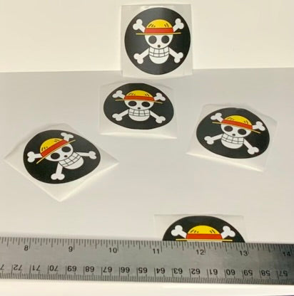 Straw Hat Pirate 2" round matte vinyl sticker
